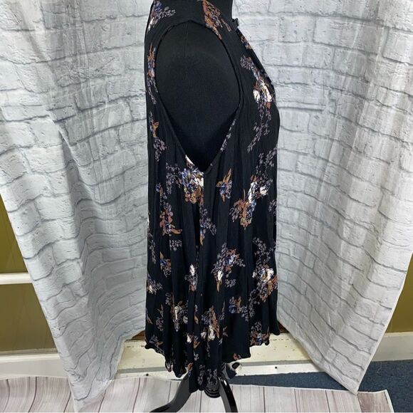 Free people floral print sleeveless shift dress with single button front sz SM - Picture 5 of 9